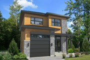 Contemporary Style House Plan - 3 Beds 1 Baths 1377 Sq/Ft Plan #25-4377 