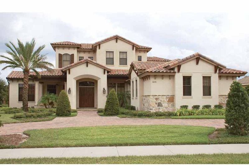 Home Plan - Exterior - Front Elevation 5 for Mediterranean House Plan #1019-7 - 5 bed, 4.5 bath