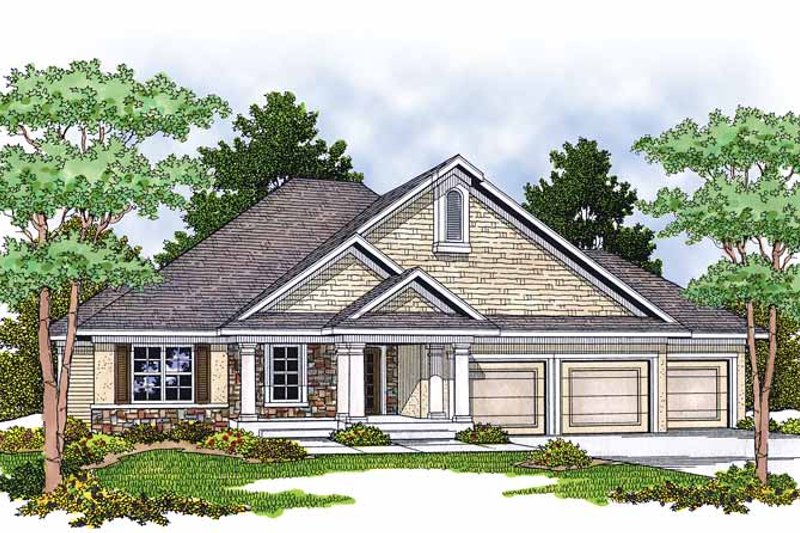 Home Plan - Classical Exterior - Front Elevation Plan #70-1376
