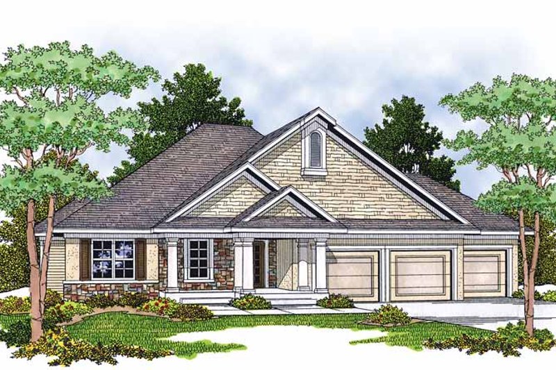 Classical Style House Plan - 3 Beds 2 Baths 1904 Sq/Ft Plan #70-1376