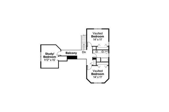 Floor Plan - Upper Floor for Farmhouse House Plan #124-181 - 4 bed, 2.5 bath
