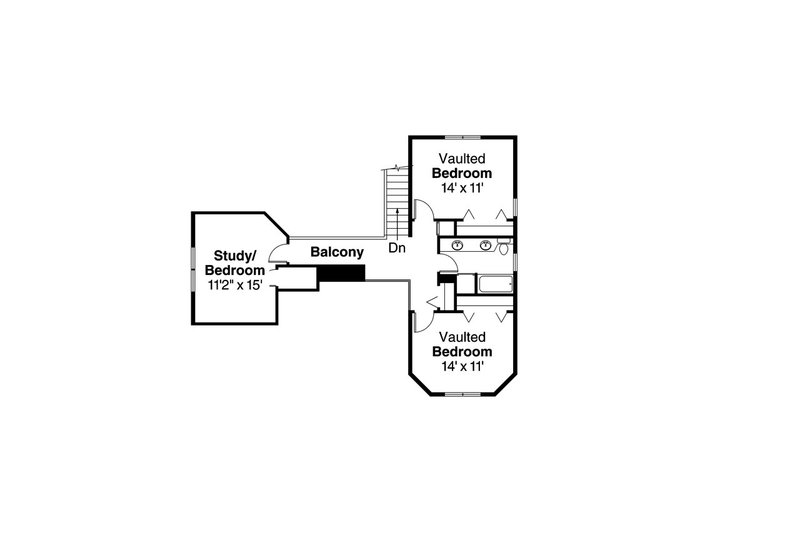 Home Plan - Floor Plan - Upper Floor for Farmhouse House Plan #124-181 - 4 bed, 2.5 bath