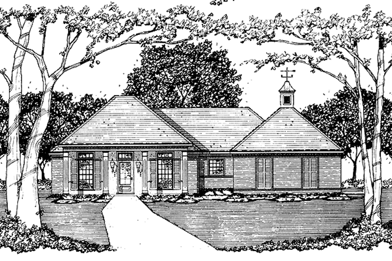 Home Plan - Classical Exterior - Front Elevation Plan #36-613