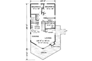 European Style House Plan - 3 Beds 2 Baths 1468 Sq/Ft Plan #3-290 