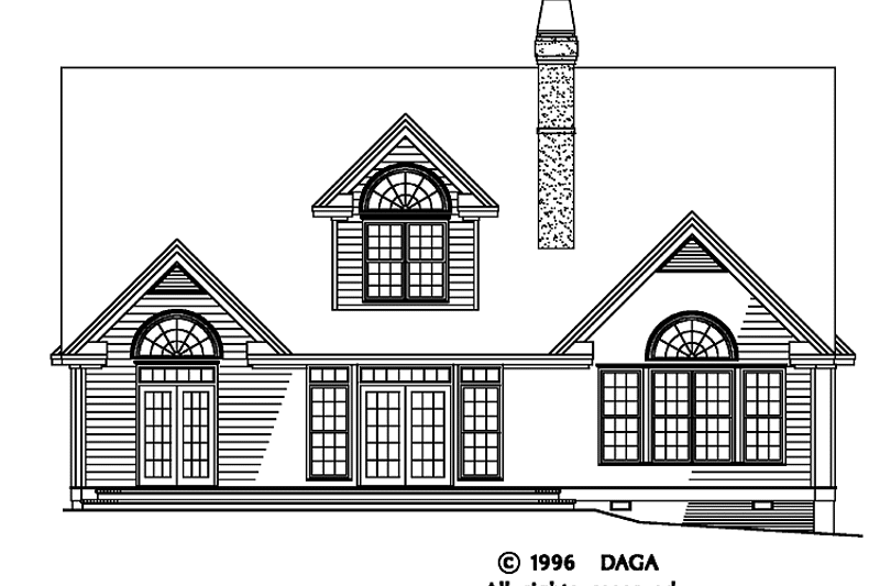 Home Plan - Exterior - Rear Elevation for Traditional House Plan #929-384 - 3 bed, 2.5 bath