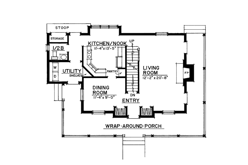 Dream House Plan - Floor Plan - Main Floor 1 for Victorian House Plan #1016-53 - 3 bed, 2.5 bath