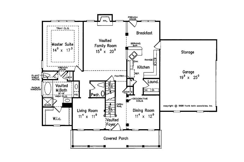 Home Plan - Floor Plan - Main Floor for Country House Plan #927-251 - 3 bed, 2.5 bath