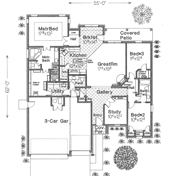 European Floor Plan - Main Floor Plan #310-313