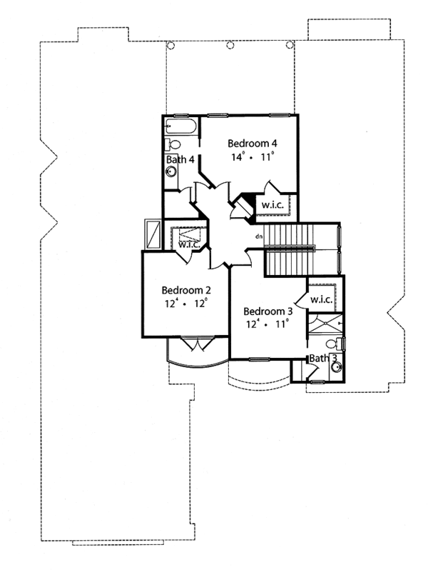 Architectural House Design - Mediterranean Floor Plan - Upper Floor Plan #417-763