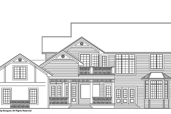 Exterior - Rear Elevation for Victorian House Plan #930-221 - 4 bed, 2.5 bath