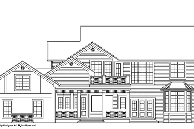 Architectural House Design - Exterior - Rear Elevation for Victorian House Plan #930-221 - 4 bed, 2.5 bath