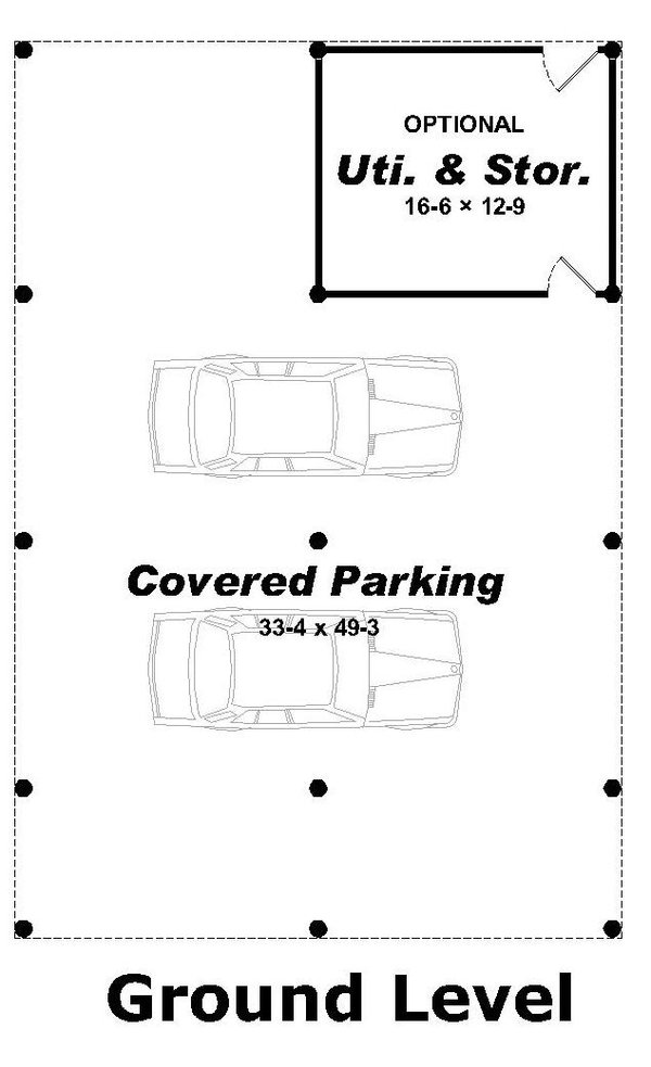 Beach Floor Plan - Lower Floor Plan #932-936