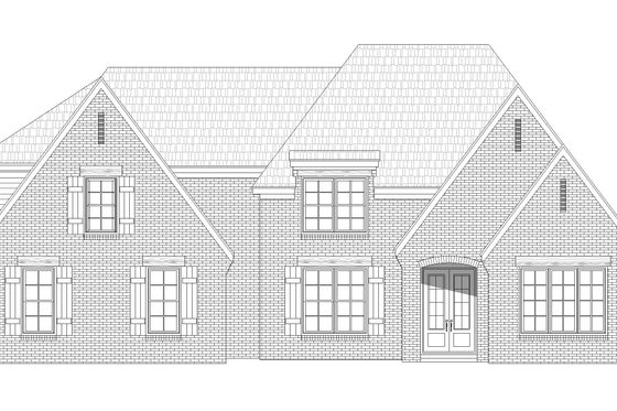 Exterior - Front Elevation 3 for Southern House Plan #932-340 - 5 bed, 3.5 bath