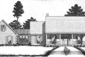 Southern Exterior - Front Elevation Plan #36-301
