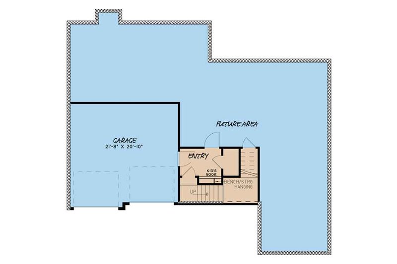 Home Plan - Floor Plan - Lower Floor for Traditional House Plan #17-3410 - 3 bed, 2 bath