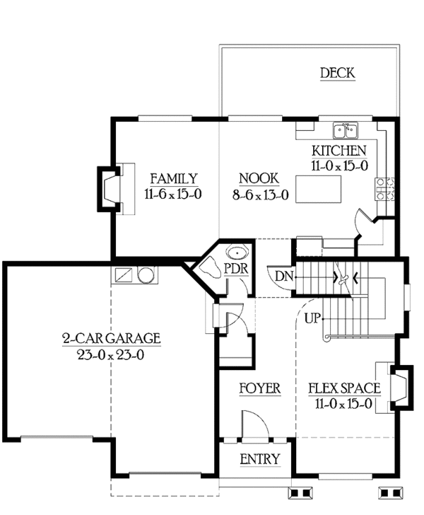 House Plan Design - Craftsman Floor Plan - Main Floor Plan #132-355
