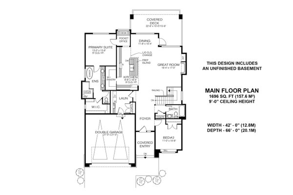 Farmhouse Floor Plan - Main Floor Plan #1100-42