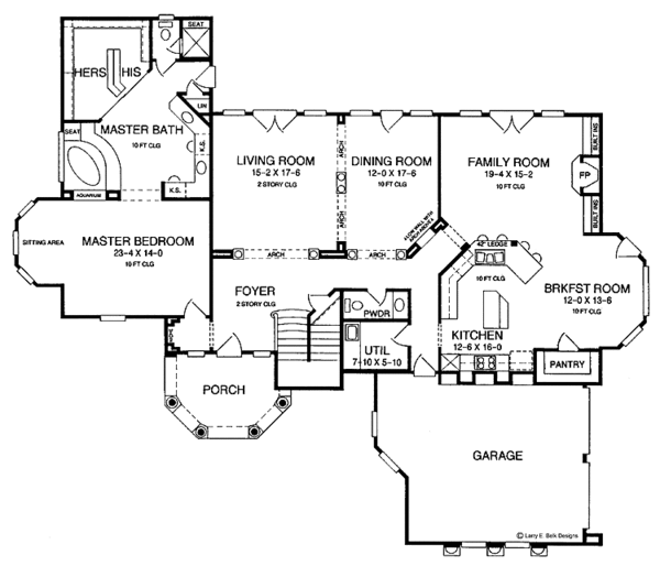 House Plan Design - Country Floor Plan - Main Floor Plan #952-126