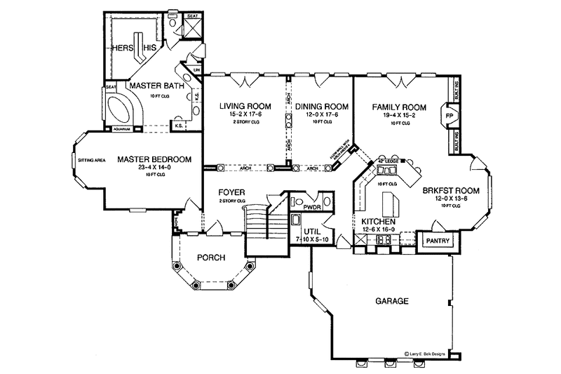 Home Plan - Floor Plan - Main Floor for Country House Plan #952-126 - 3 bed, 2.5 bath