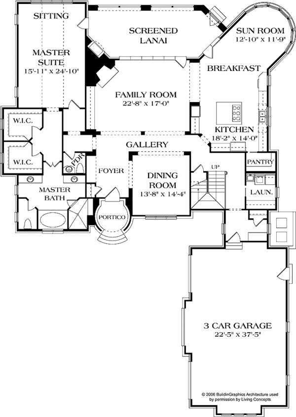 House Plan Design - European Floor Plan - Main Floor Plan #453-586