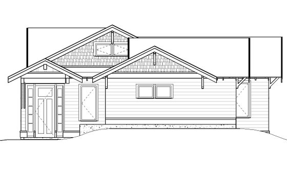 Exterior - Other Elevation 4 for Craftsman House Plan #895-57 - 2 bed, 2 bath