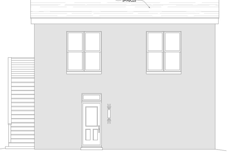 Architectural House Design - Exterior - Rear Elevation for Contemporary House Plan #932-950 - 3 bed, 2 bath