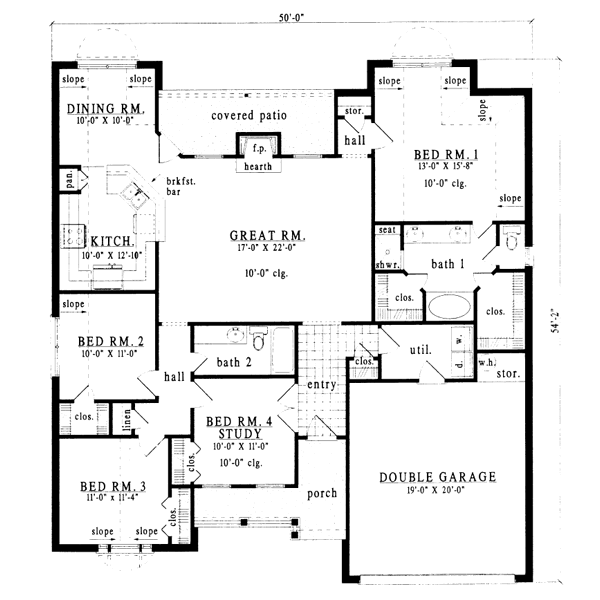 Traditional Floor Plan - Main Floor Plan #42-171