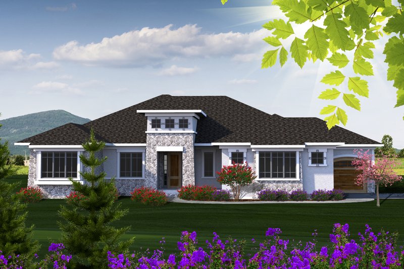Home Plan - Ranch Exterior - Front Elevation Plan #70-1223