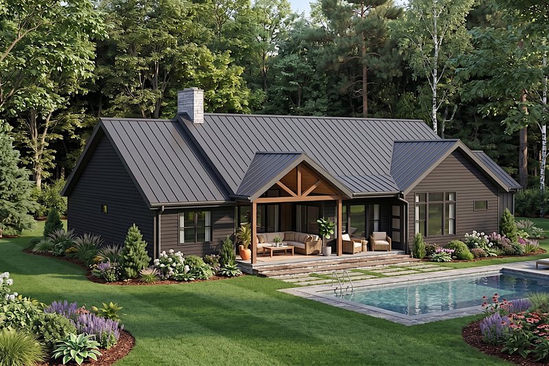 Architectural House Design - Exterior - Rear Elevation for Farmhouse House Plan #1089-73 - 3 bed, 2.5 bath
