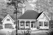 Country Style House Plan - 2 Beds 1 Baths 1072 Sq/Ft Plan #23-2330 