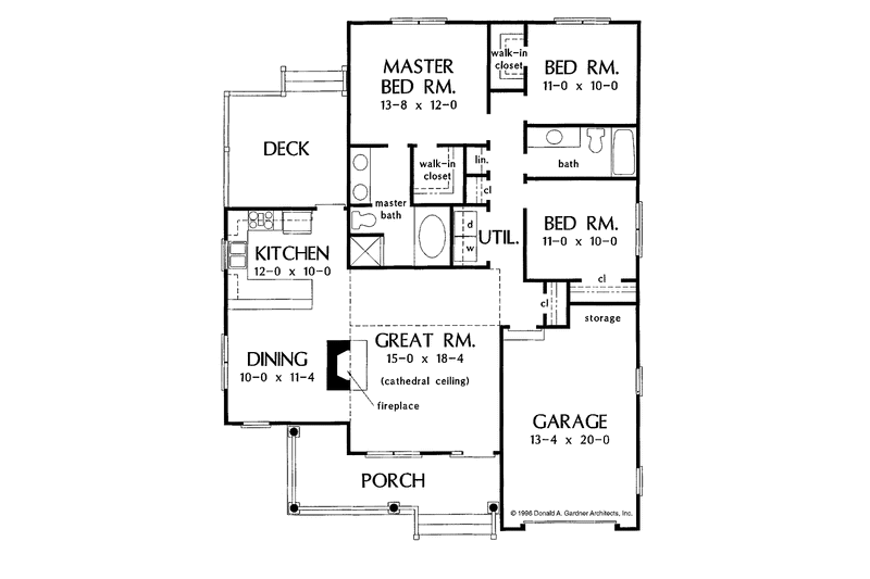 Home Plan - Floor Plan - Main Floor for Country House Plan #929-256 - 3 bed, 2 bath