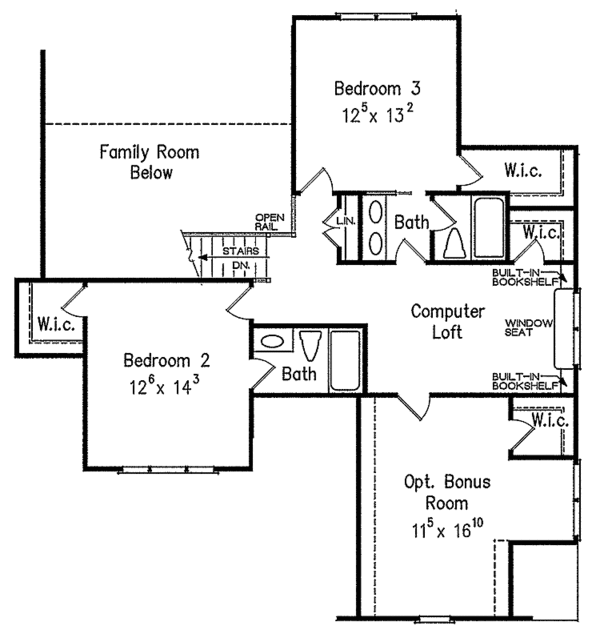 Dream House Plan - Craftsman Floor Plan - Upper Floor Plan #927-339