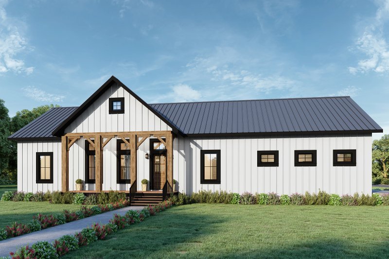 Architectural House Design - Farmhouse Exterior - Front Elevation Plan #44-265