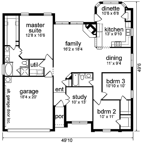 Traditional Floor Plan - Main Floor Plan #84-209
