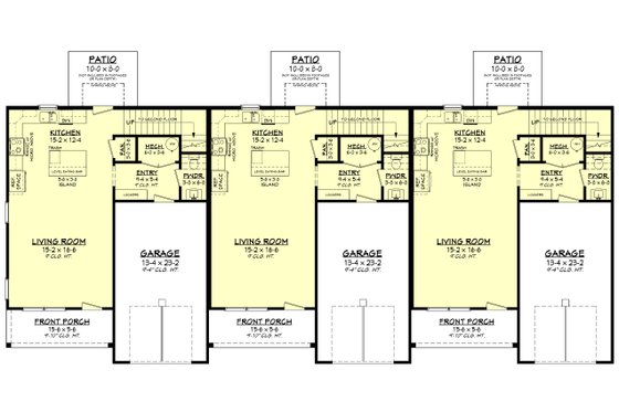 Floor Plan - Main Floor for Farmhouse House Plan #430-373 - 9 bed, 6 bath