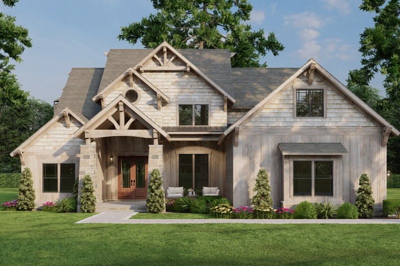 Dream House Plan - Exterior - Front Elevation 3 for Craftsman House Plan #17-2377 - 4 bed, 3 bath