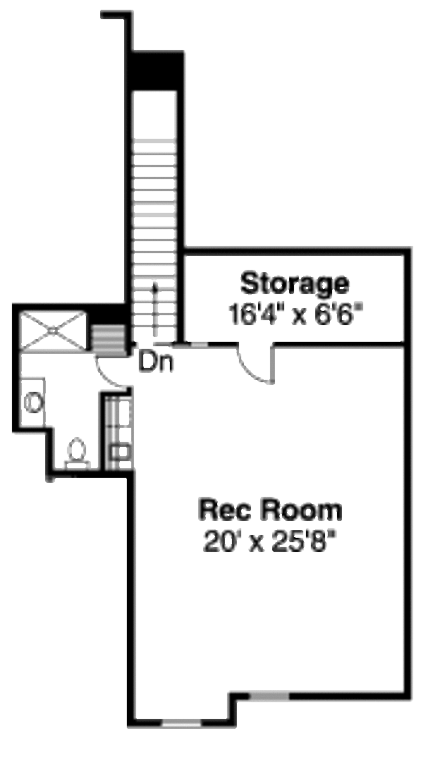 Ranch Floor Plan - Upper Floor Plan #124-668