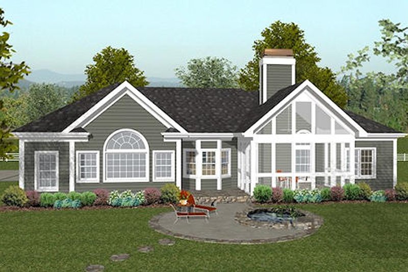 Dream House Plan - Exterior - Rear Elevation for Craftsman House Plan #56-567 - 3 bed, 2.5 bath
