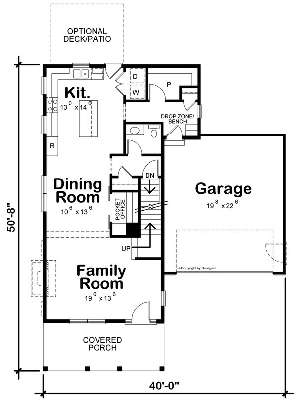 Country Floor Plan - Main Floor Plan #20-2515