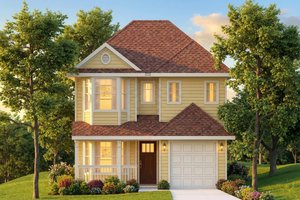 Architectural House Design - Traditional Exterior - Front Elevation Plan #80-107