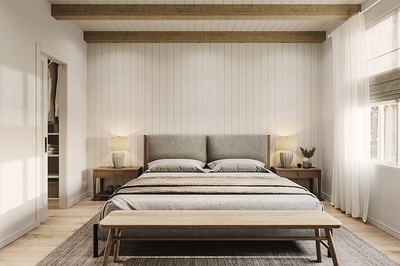 Architectural House Design - Interior - Master Bedroom for European House Plan #23-2777 - 3 bed, 2.5 bath