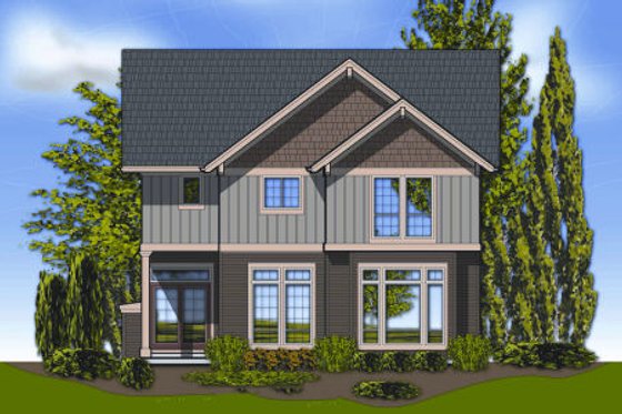Exterior - Rear Elevation for Craftsman House Plan #48-263 - 3 bed, 2.5 bath