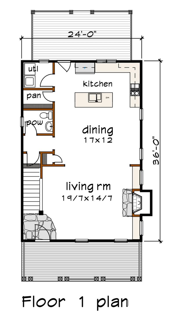 Home Plan - Traditional Floor Plan - Main Floor Plan #79-268