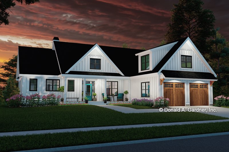 Dream House Plan - Exterior - Front Elevation 3 for Farmhouse House Plan #929-1118 - 3 bed, 2 bath