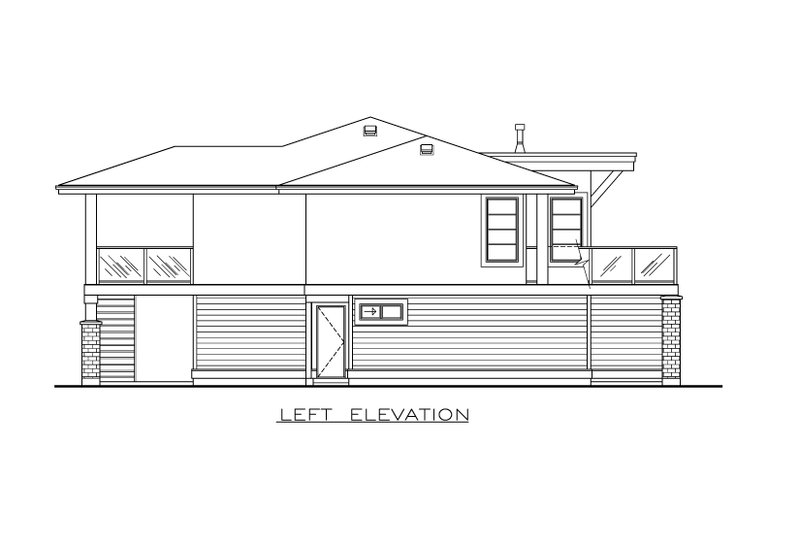 Home Plan - Exterior - Other Elevation for Modern House Plan #1100-34 - 3 bed, 2 bath