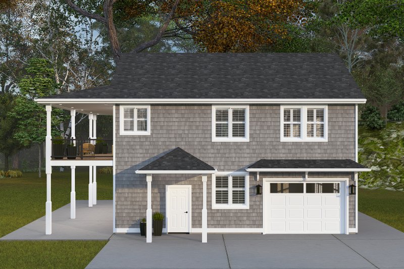 Architectural House Design - Craftsman Exterior - Front Elevation Plan #1060-372