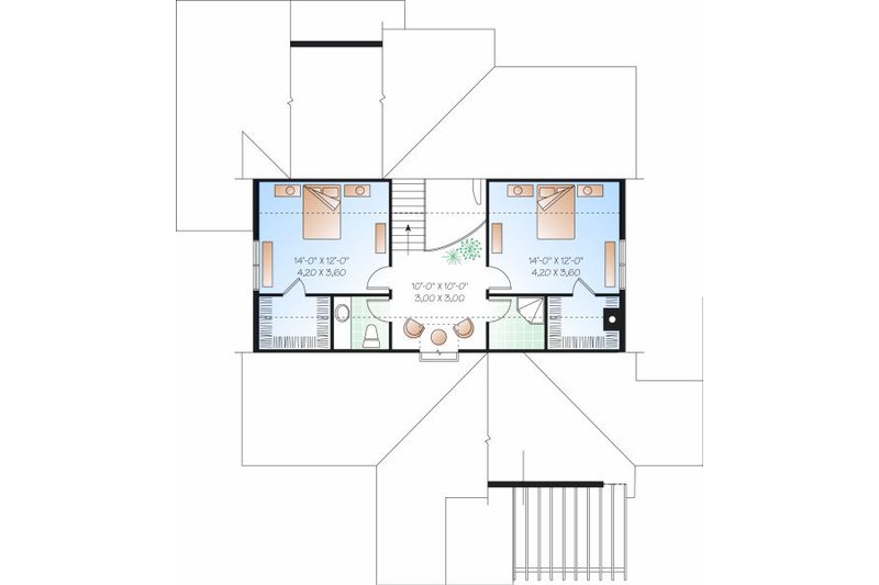 Dream House Plan - Floor Plan - Upper Floor for Traditional House Plan #23-716 - 3 bed, 2.5 bath