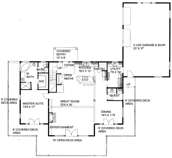 Cabin Floor Plan - Main Floor Plan #117-786