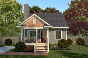 House Plan Design - Cottage Exterior - Front Elevation Plan #79-140