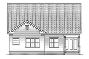 Exterior - Rear Elevation for Bungalow House Plan #413-793 - 2 bed, 2 bath